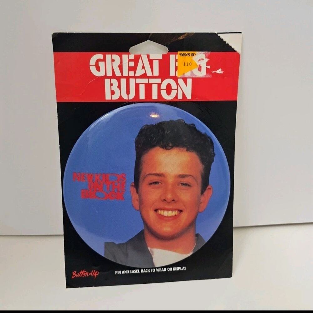 Vintage New THE NEW KIDS ON THE BLOCK NKOTB Joey McIntyre 6" Giant Button Pin